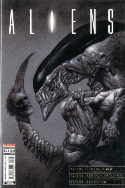 Cover of Aliens: Contagio 2/2; Aliens: Arrivo/Capolinea; Aliens: Razziatori