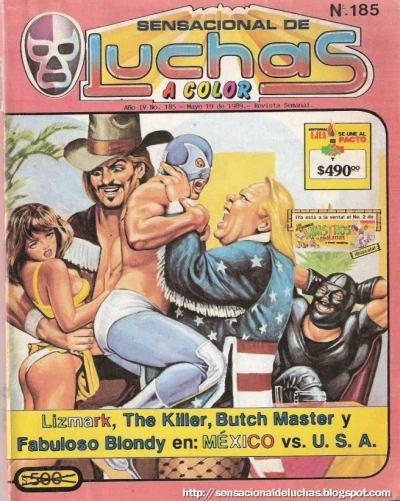 Cover of Lizmark, The Killer, Butch Master y Fabuloso Blondy en: México vs. U.S.A.