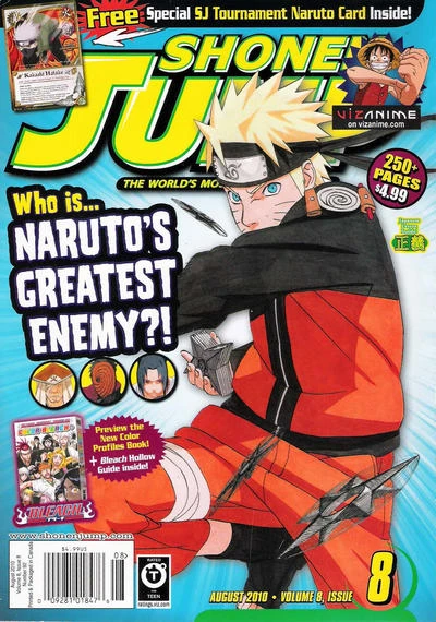 Cover of Volume 8, Issue 8 - Who is... Naruto's Greatest Enemy?!