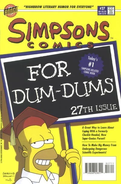 Cover of Simpsons Comics for Dum-Dums : 27th Issue