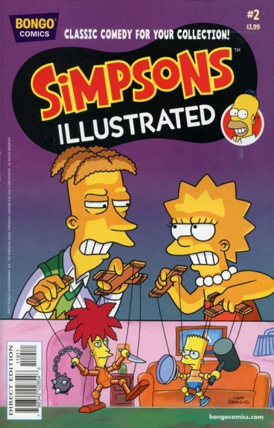 Cover of Simpson/Sideshow Sibling Smackdown; Radioactive Man in Planet of the Strange-O's; Flu Shot; Bart Gets Stumped