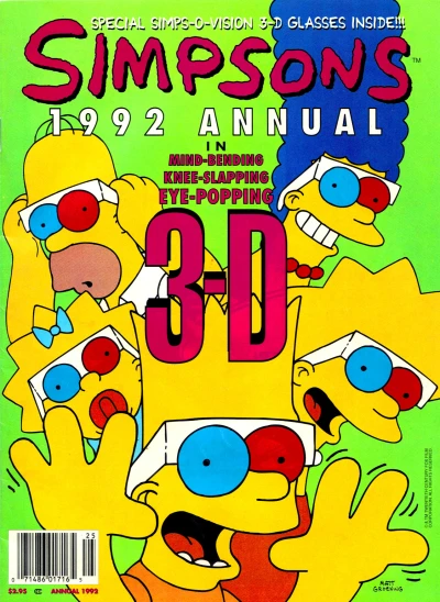 Cover of 1992 Annual In Mind-Bending, Knee-Slapping, Eye-Popping 3-D