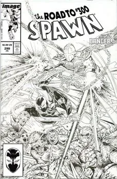 Cover of Cover C by Todd McFarlane Black & White Variant Cover