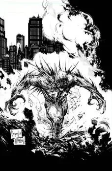 Cover of Incentive Greg Capullo & Todd McFarlane Black & White Virgin Cover
