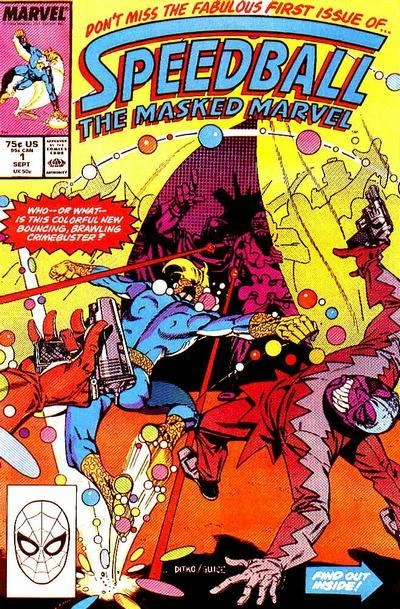 Cover of Speedball, The Masked Marvel;  The Origin Of A Masked Marvel