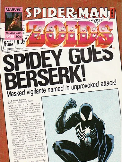 Cover of Spider-Man and Zoids 38