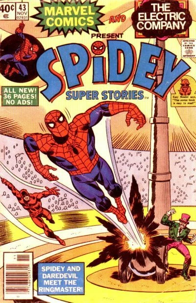 Cover of Spidey Meets Daredevil; The Flight of Human Kite; Auto Show 1979