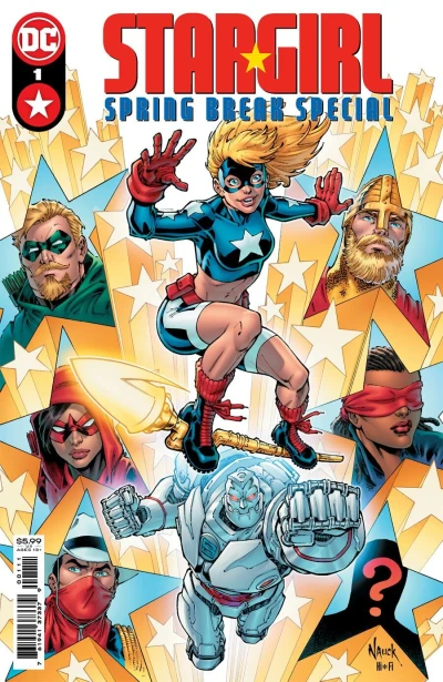 Cover of The Seven Soldiers of Spring Break; Excuses; Justice Society: Past Is Prologue; Where's Stripesy?