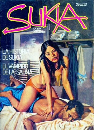 Cover of El vampiro de la sauna azul; La historia de Sukia