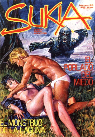 Cover of El poblado del miedo; El monstruo de la laguna