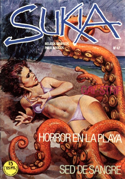 Cover of Gay strip; Horror en la playa; Sed de sangre