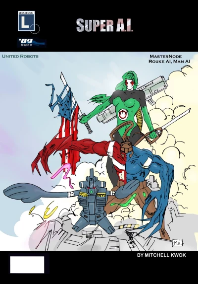 Cover of Ai and Robot World: 5 sense Virtual Reality using remote mind control and artificial telekinesis (p2)