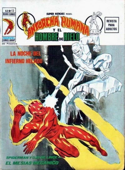 Cover of Antorcha Humana y el Hombre de Hielo