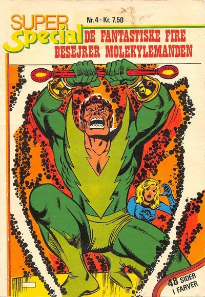 Cover of De Fantastiske Fire besejrer Molekylemanden
