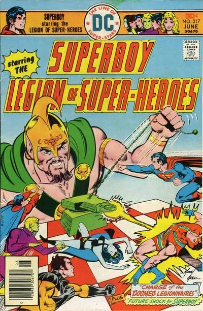 Cover of The Charge of the Doomed Legionnaires; Future Shock for Superboy