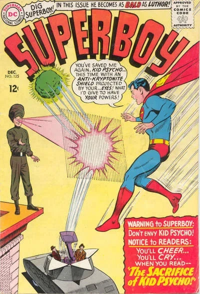 Cover of The Bald Boy of Steel / Krypto's Super-Movie Stunts! / The Sacrifice of Kid Psycho!