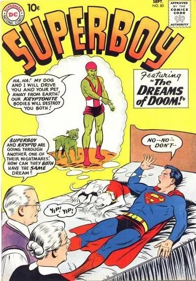 Cover of The Dreams of Doom / The Old Maid of Smallville! / The Invasion of Krypton!