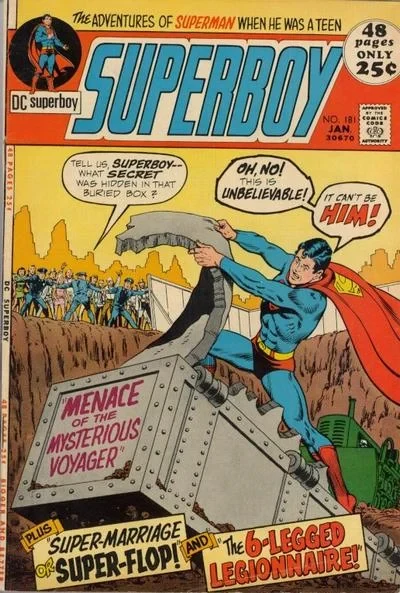 Cover of The Menace of the Mysterious Voyager! ; The Six Legged Legionnaire! ; Super Marriage ... Or Super-Flop?