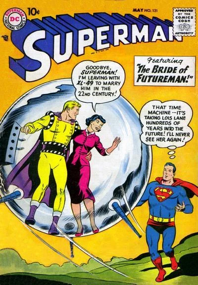 Cover of The Bride of Futureman!; The Great Superman Swindle; Jimmy Hits the Jackpot