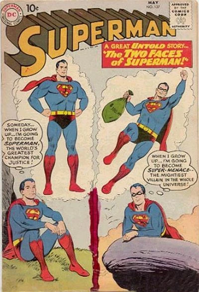 Cover of The Two Faces of Superman!