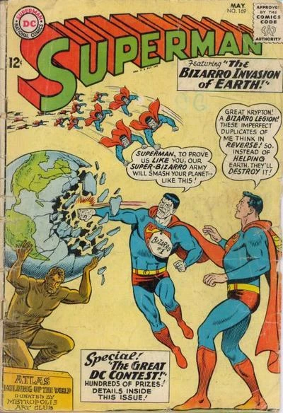 Cover of The Infernal Imp! / The Man Who Stole Superman's Secret Life! / The Bizarro Invasion of Earth!