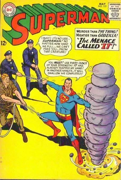 Cover of Superman's Kryptonese Curse! / The Menace Called "It"! / When Jimmy Olsen Stole Krypto From Superman
