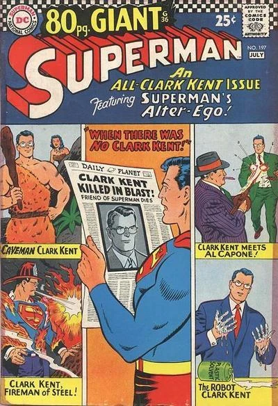 Cover of An All Clark Kent Issue Featuring Superman's Alter-Ego