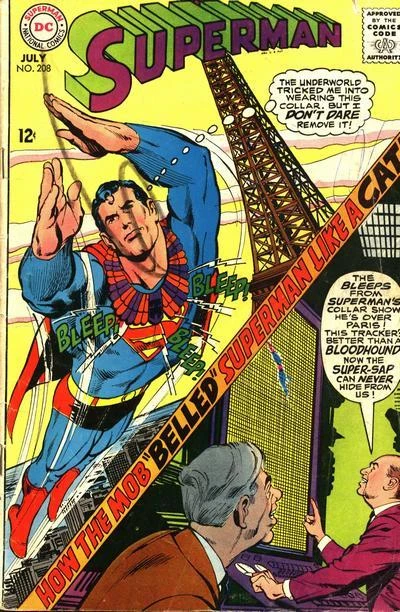 Cover of The Case of the Collared Crime-Fighter!  / The Town that Hated Superman!