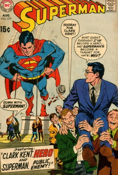 Cover of Clark Kent, Hero...Superman, Public Enemy! / The Super Heat-Wave of Metropolis!