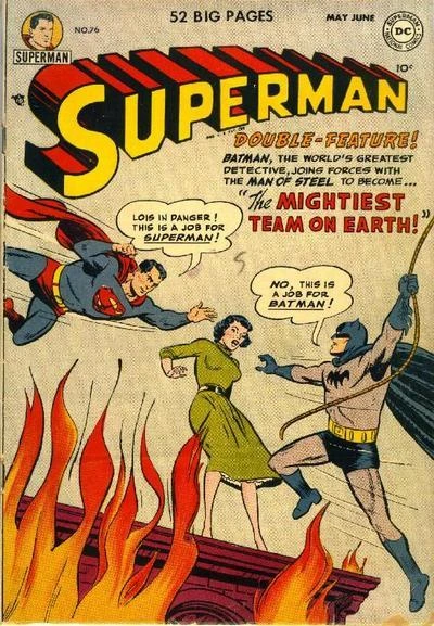 Cover of The Mightiest Team in the World! / The Misfit Manhunter / Mrs. Superman