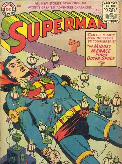 Cover of Superman for Sale / Midget Menace From Outer Space / The Million Dollar Mistake