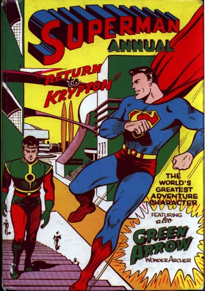 Cover of The Rainbow Superman; The Mystery of the Giant Arrows