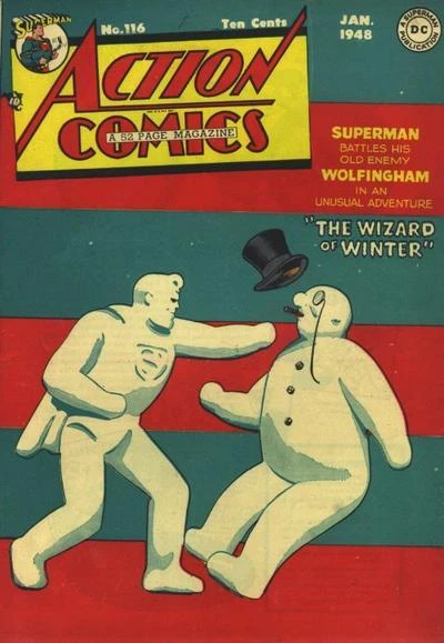 Cover of Superman Battles His Old Enemy Wolfingham in an Unusual Adventure The Wizard of Winter