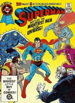 Cover of Superman Battles the Mightiest Men in the Universe!