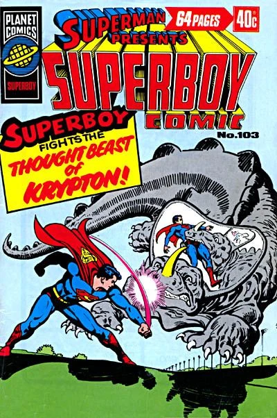 Cover of Superboy Fights the Thought Beast of Krypton!
