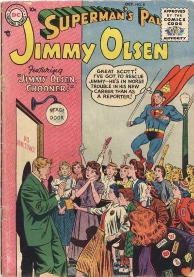 Cover of Jimmy Olsen, Crooner!
