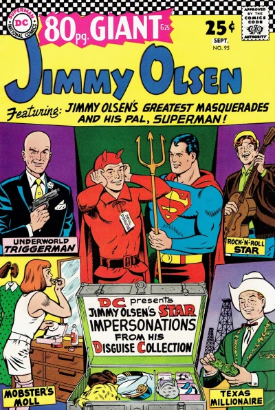 Cover of Jimmy Olsen's Greatest Masquerades and His Pal, Superman!