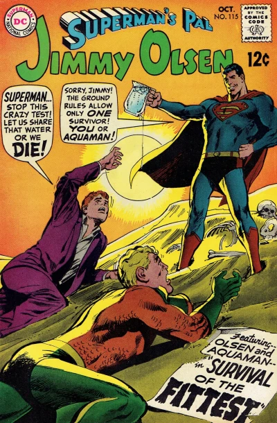 Cover of Survival of the Fittest!; The Kid who unmasked Superman!
