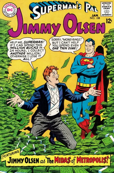 Cover of The Midas of Metropolis! / Jimmy Olsen, the Boy Swordsman!