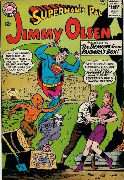 Cover of The Ransom of Superman! / The Demons from Pandora's Box! / Jimmy's Indian Super-Pal!