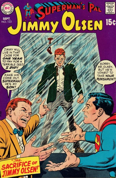 Cover of The Sacrifice of Jimmy Olsen!; The Robber Robot!; The Puzzles of Space and Time!