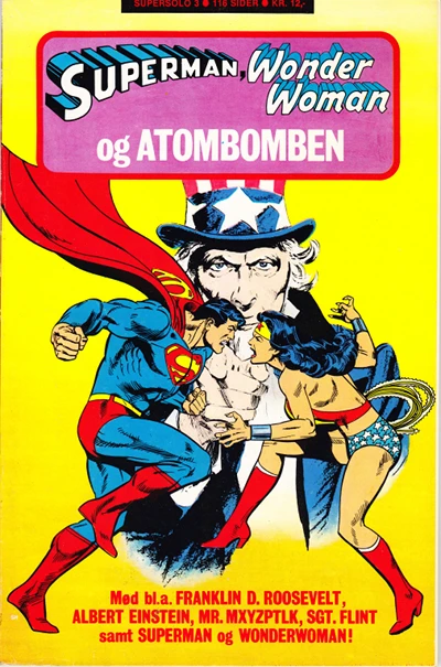 Cover of Superman, Wonder Woman og atombomben