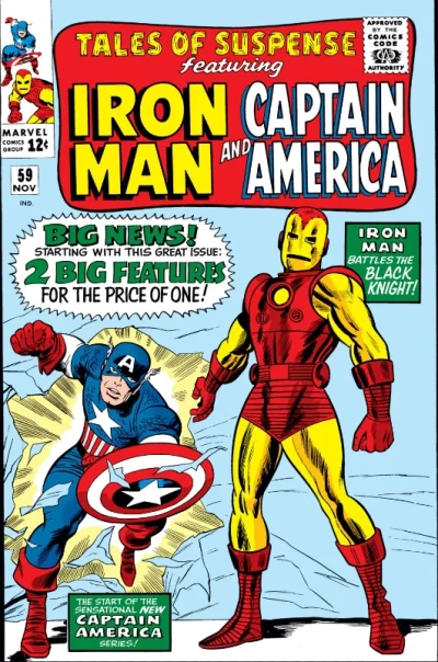 Cover of The Black Knight; Captain America