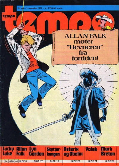 Cover of Allan Falk moter "Hevneren" fra fortiden!