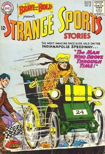 Cover of Strange Sports Stories: "The Man Who Drove Through Time!"