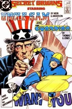 Cover of The Coming of... Uncle Sam; The Secret Origin of The Guardian and the Newsboy Legion