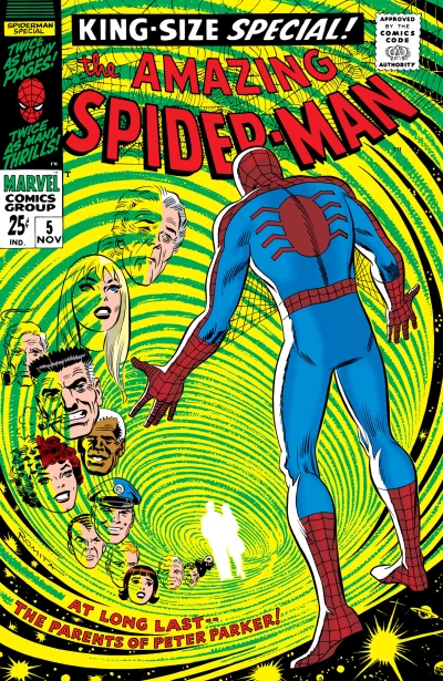 Cover of At Long Last...The Parents of Peter Parker!; A Day at the Daily Bugle; Peter Parker, The Super Sports Star; Where It's At!; This is Spidey As We Know Him But --; Here We Go-A-Plotting!