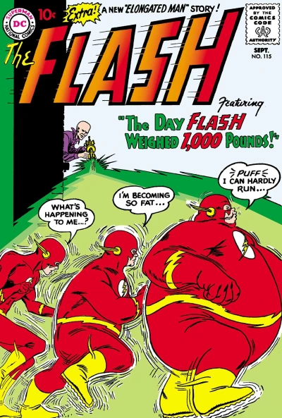 Cover of The Day Flash Weighed 1,000 Pounds! / The Elongated Man's Secret Weapon!