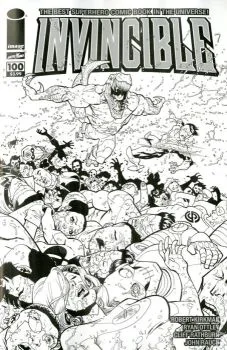 Cover of Ryan Ottley Incentive Wraparound B&W Variant (1:100)