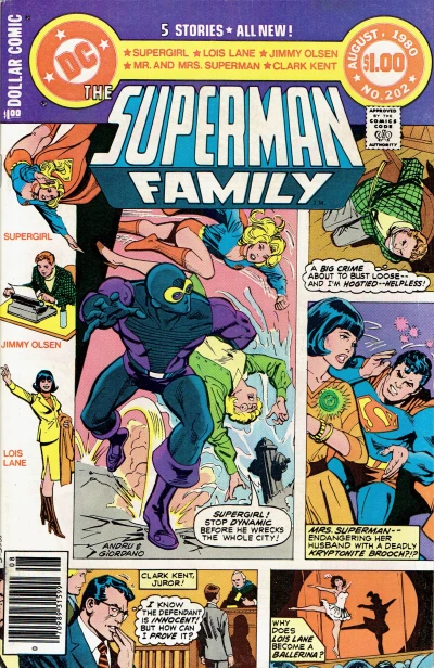 Cover of The Dynamic Duel! / The Man who Discovered Kryptonite! / Innocent-Beyond a Reasonable Doubt / Swan Dance for a Girl Reporter! / The Reporter Nobody Knows!